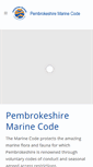 Mobile Screenshot of pembrokeshiremarinecode.org.uk